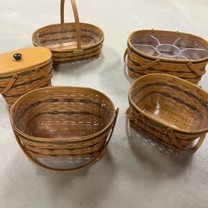 Longaberger Brown Basket Set